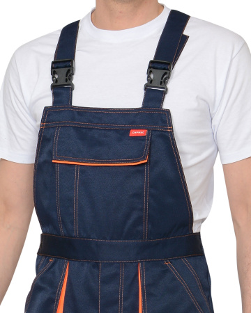 Полукомбинезон "CROWN" синий с оранжевым