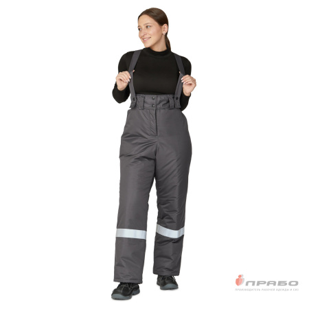 Брюки женские утеплённые "Онега" серые