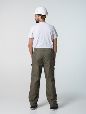 Брюки рабочие мужские №116 хаки, черный ткань Канвас СОП