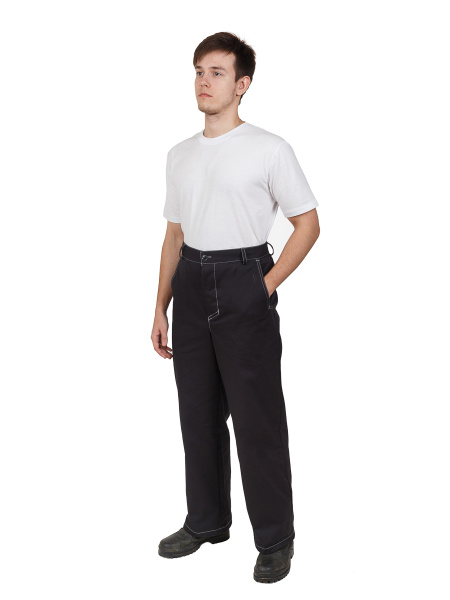 Костюм "Фаворит" с брюками (саржа) тёмно-серый с серым (Текстильторг)