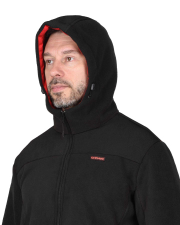 Куртка флисовая "ТЕХНО" (флис дублированный) черная (ЧЗ)