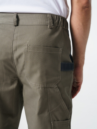 Брюки рабочие мужские №116 хаки, черный ткань Канвас СОП