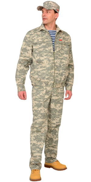 Костюм "РЫСЬ": куртка, брюки (тк. Рип-стоп) КМФ "Пустыня"