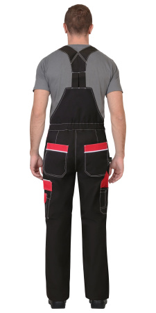 Полукомбинезон "АГАТ" черный с красным (малиновым) (ЧЗ)