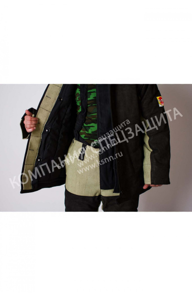 Костюм сварщика брезентовый со спилком, утепленный Арт.КС21ОТ