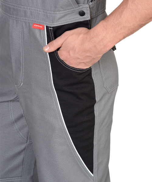 Полукомбинезон "Пекин" летний: серый с черным (ЧЗ)