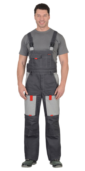 Костюм "ФАВОРИТ" летний: куртка, п/комб. тёмно-серый с серым  (тк. Орион) Сириус