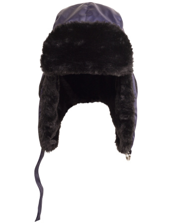 Шапка-ушанка "ЕВРО плюс" т.синяя (тк. Оксфорд)