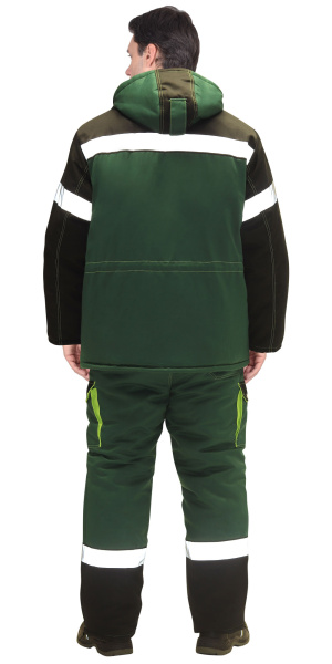 Костюм "ТИТАН" зим: куртка дл., п/к. зеленый с черным и СОП-50мм.