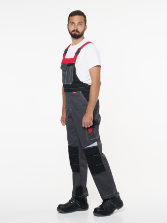 Полукомбинезон "Фаворит-Мега": серый с красн., черн.,СОП Тк. Rodos