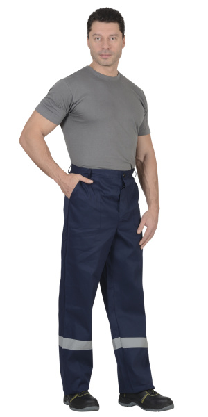 Костюм "Производственник" :  куртка, брюки синий с васильковым с СОП