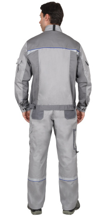 Куртка "СТАН" : св.серая со сред.-серым и васильковым (ЧЗ)