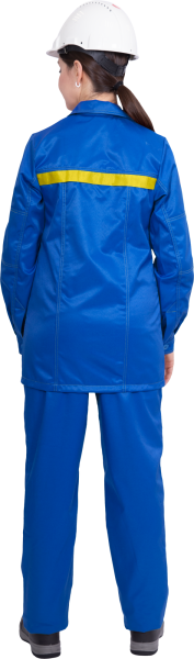 Костюм ПРЕМЬЕРА ЛЮКС летний, женский, куртка/брюки, василёк