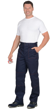 Костюм "Импульс": куртка, брюки синий с красным кантом